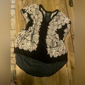 Black and decorative blouse